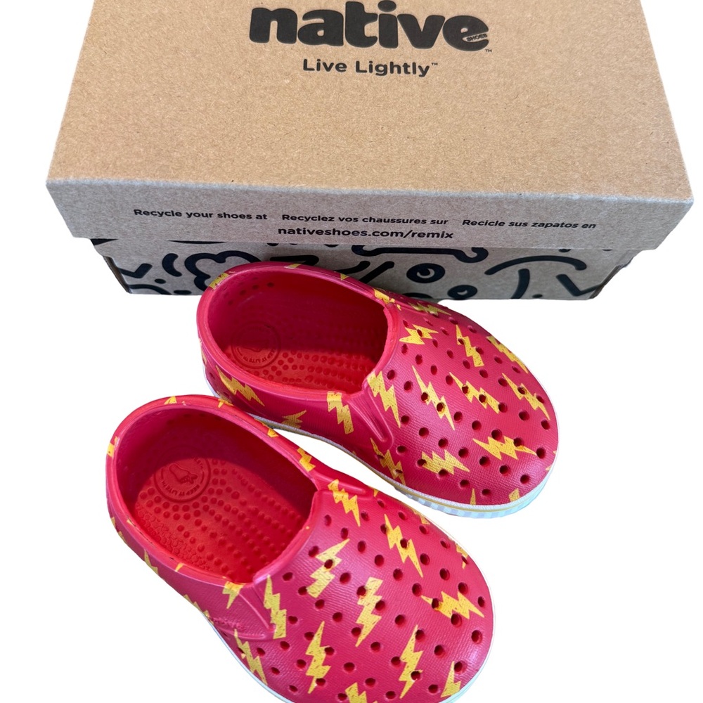 Like new,Native Shoes - Red Lightning kids shoes!